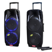 Double 10" Inch Professional DJ Bluetooth Speaker with LED Light EQ and USB FM F73D